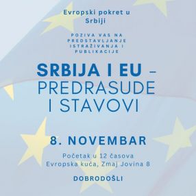 Predstavljanje istraživanja i publikacije „Srbija i EU – Predrasude i stavovi”